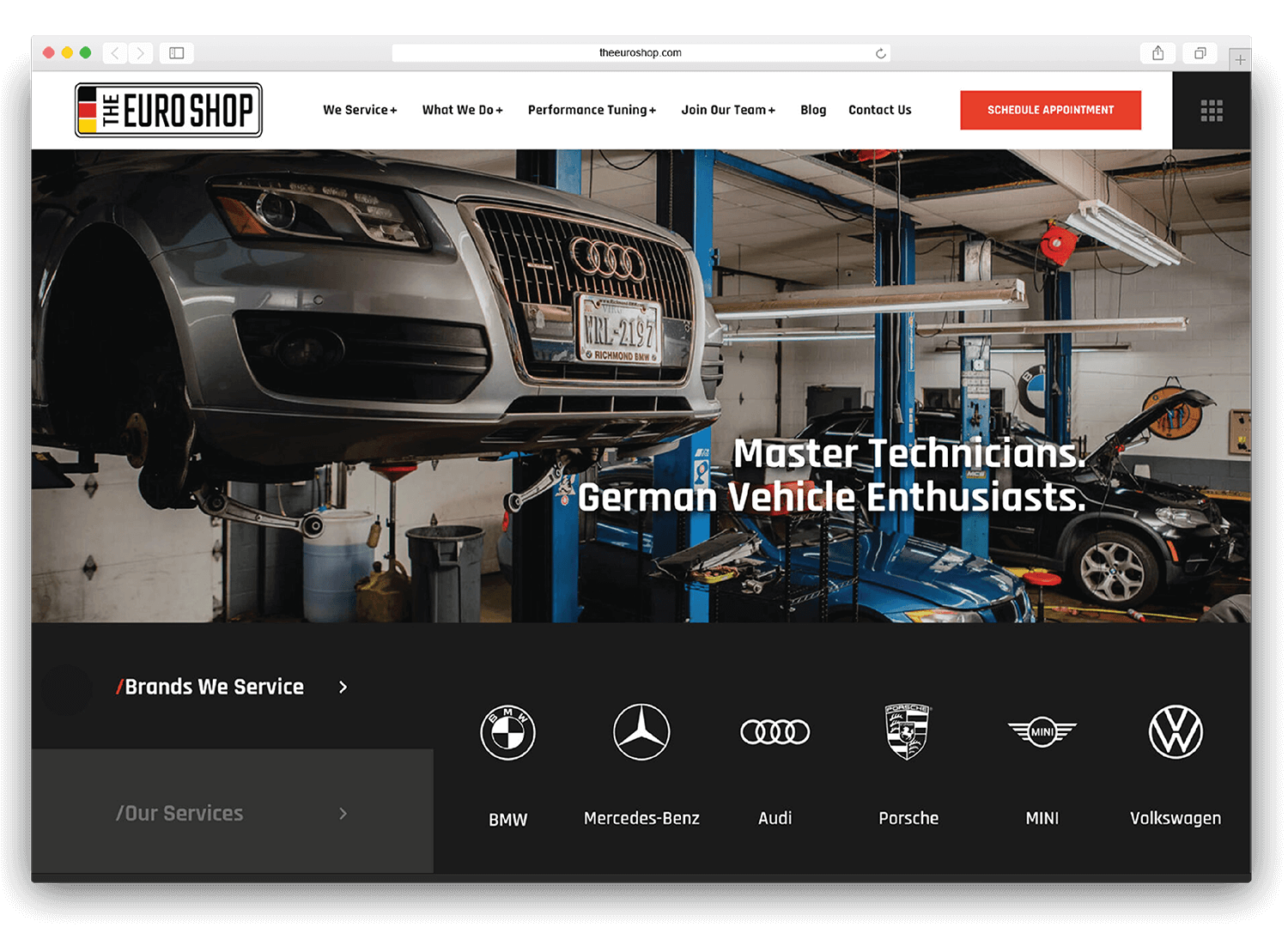 homepage of theeuroshop.com